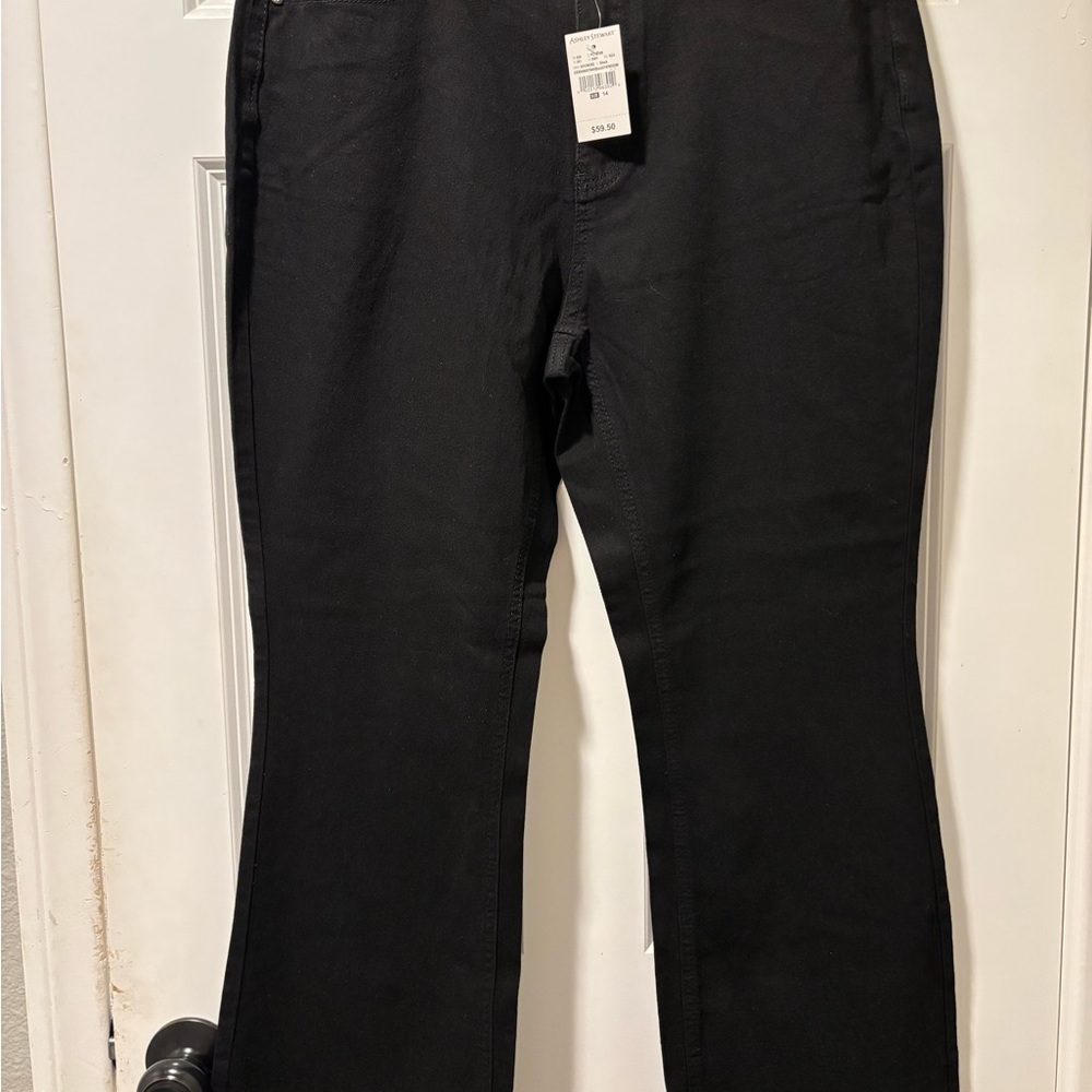 Ashley Stewart Jet Black Ankle Jeans